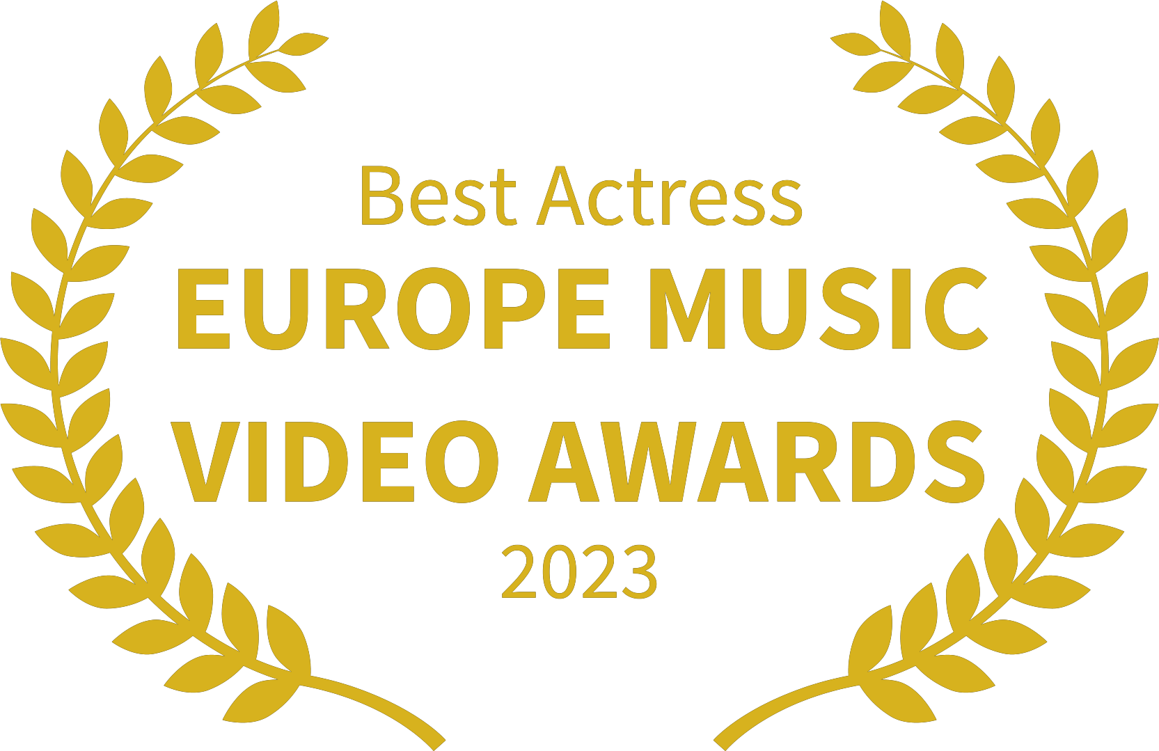 Best Actress - EUROPE MUSIC VIDEO AWARDS Gold - 2023.png